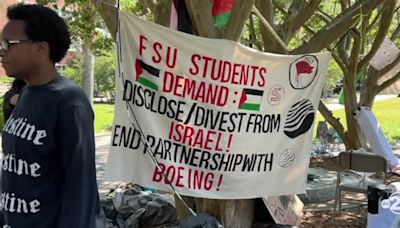 Pro-Palestine demonstration on Florida State campus demands university divestment from Israel