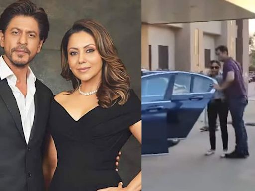 Gauri Khan reaches Ahmedabad's K D Hospital to meet husband Shah Rukh Khan after he complained of dehydration, watch video