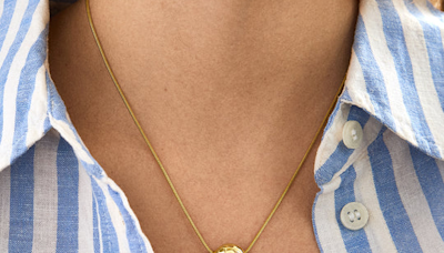 The Viral Gold Bubble Initial Necklace That Sold 20K Pieces in a Week Is Finally on Sale for Under $50