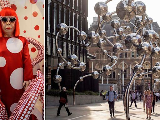 Yayoi Kusama’s largest permanent public sculpture is unveiled at London's busiest station