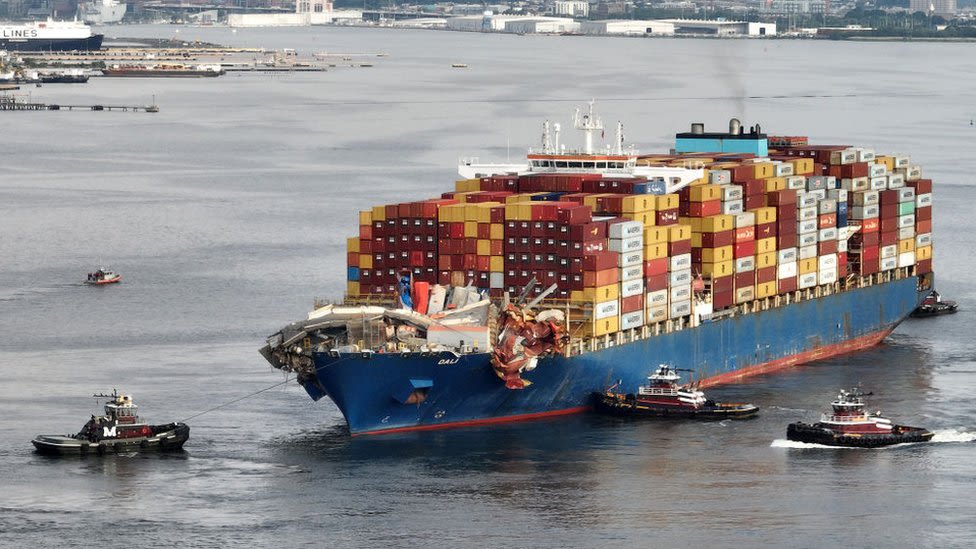 Dali: Ship that hit Baltimore bridge on the move again