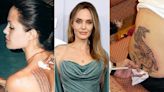 Tigre nas costas, oração khmer e andorinha: Angelina Jolie tem cerca de 20 tatuagens pelo corpo; saiba quais