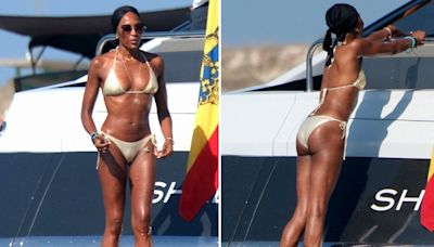 Naomi Campbell Wows In Gold Bikini During Ibiza Getaway With Gal Pals