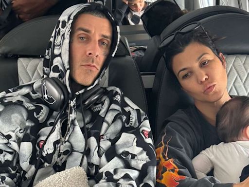 Kourtney Kardashian Cuddles Son Rocky in New Photo with Travis Barker: ‘My Favorite People’