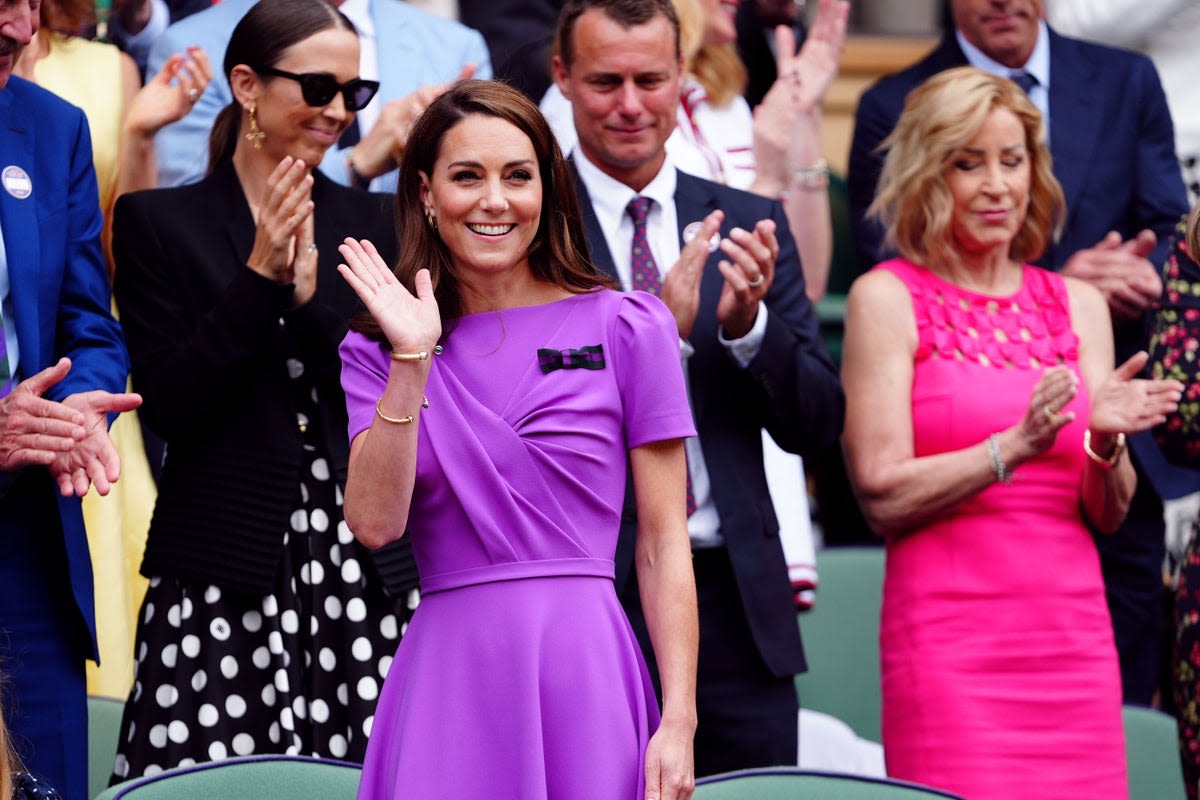 Kate Middleton gets standing ovation at Wimbledon final in second public outing since cancer diagnosis – live