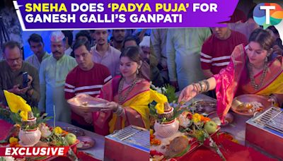 Sneha Wagh, known for her role in Neerja.. Ek Nayi Pehchaan, performs 'Padya Puja' for Ganesh Galli's Ganpati