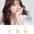 ╭✿蕾兒0509✿╮KA027-韓國精工太陽的後裔宋慧喬同款項鍊雪花太陽花鎖骨鍊短款項鍊項飾品首飾