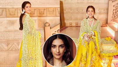 Radhika Merchant's Haldi LOOK: Anant Ambani's Fiancée Wows with Real Flower, Sonam Kapoor Calls It 'Winner'