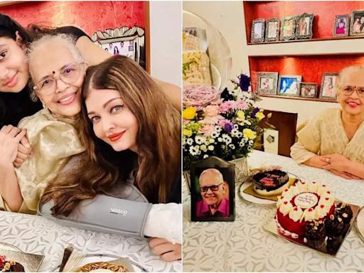 Aishwarya Rai Bachchan celebrates mother Brinda Rai's birthday with Aaradhya Bachchan, shares heartwarming photos | Hindi Movie News - Times of India