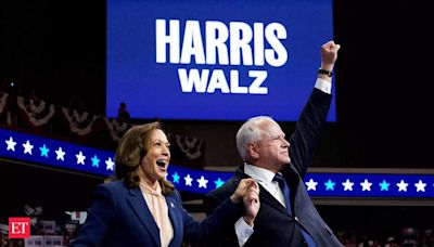 Democrats Harris, Walz campaign together for first time as White House ticket - The Economic Times