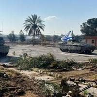 Israeli tanks seized and closed the Palestinian side of the Rafah crossing between Egypt and Gaza on Tuesday halting all fuel deliveries to the besieged territory