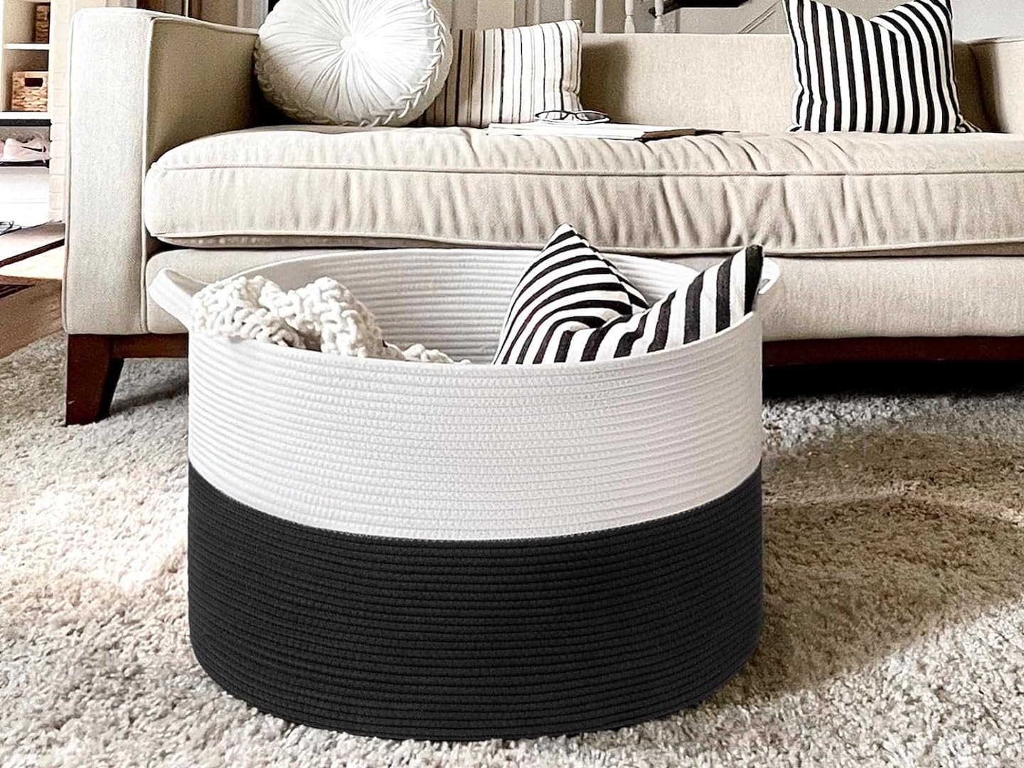 Reviewers Say They ‘Wish They Bought More Than One’ of This Massive Storage Basket for Nurseries, Playrooms, & Living Rooms