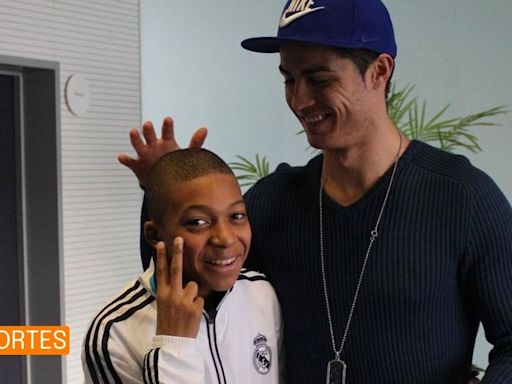 Cristiano Ronaldo se emociona con Kylian Mbappé en el Real Madrid