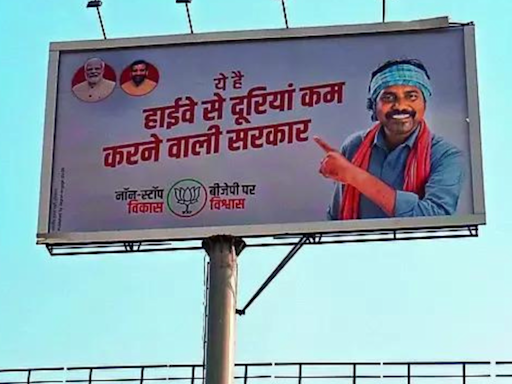 In Haryana BJP posters, 'aam aadmi' takes centrestage ahead of polls | India News - Times of India