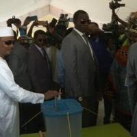 Chad junta leader Mahamat Idriss Deby votes in presidential election