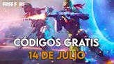 Free Fire | Códigos de hoy domingo 14 de julio de 2024: recompensas gratis