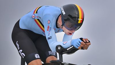 Wout van Aert spotted training with front disc ahead of Paris Olympics time trial