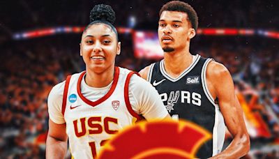 USC women's basketball star JuJu Watkins reacts to beating out Victor Wembanyama for notable award