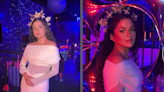 Anjali Merchant Channels Inner Celestial Goddess In White Gown And Elaborate Headpiece For Ambani's London Party