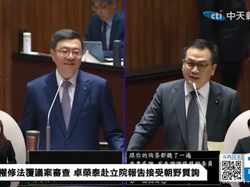 覆議案過招！駁卓榮泰社維法見解 羅智強：你一刀砍死同黨同志