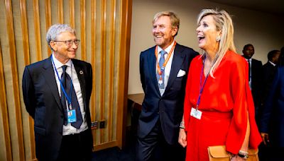 Queen Maxima joined Bill Gates at the UN headquarters in New York