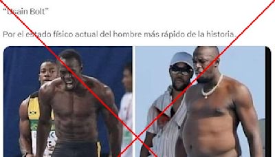 Foto que muestra al atleta jamaiquino Usain Bolt con sobrepeso fue alterada