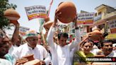 At protest against Delhi’s water crisis, Congress dashes matkas — and chances of alliance with AAP