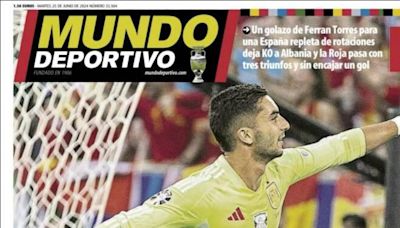 El pleno de España en la Eurocopa acapara las portadas de hoy