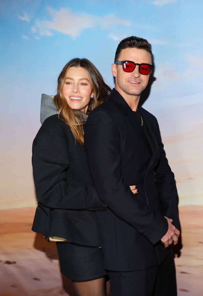 Jessica Biel and Justin Timberlake's Sons Model His Tour Merch in New Pic