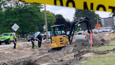 Possible human bones stop construction on Grandview Parkway