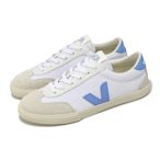 Veja 德訓鞋 Volley Canvas 女鞋 白 藍 麂皮 帆布 拼接 低筒 休閒鞋 VO0103648A