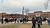 Protesters gather at ETSU ahead of Kyle Rittenhouse event