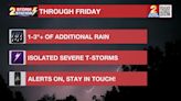 Lull in storms, threat for severe weather and heavy rain continues Friday