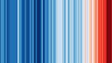 Rayas climáticas: La línea roja oscura se añade después de que 2023 batiera récords de temperatura