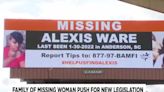 Family of missing Upstate woman push for new legislation