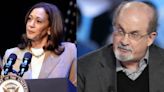"I'm Right In 1,000% In For Her" :Salman Rushdie Supports Kamala Harris