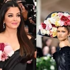 Netizens React As Zendaya's Bouquet Headpiece At Met Gala Reminds Them Of Aishwarya's Cannes Look