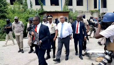 ‘A hospital is not a war zone’: Haiti prime minister tours gang-ravaged medical facility