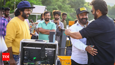 Nandamuri Balakrishna makes a surprise visit to Venkatesh Daggubati and Anil Ravipudi on the sets of 'SVC 58' | Telugu Movie News - Times of India