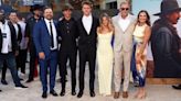 Kevin Costner, 69, poses with FIVE of his children