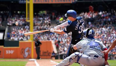 Kerry Carpenter's 2-run homer sends the Tigers to a 2-1 victory over the Blue Jays