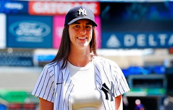 Caitlin Clark attends Yankees-Rangers, meets Judge and team before game