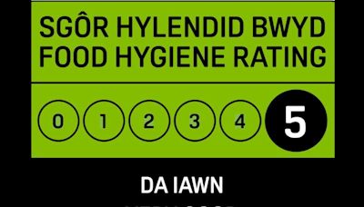 Five Cwmbran establishments given top marks for food hygiene rating last month