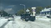 Watch Drivers Negotiate Rivers Of Hail After Freak New Mexico Storm