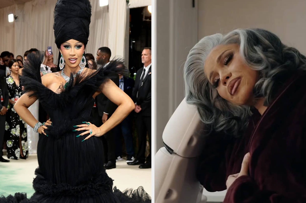 Cardi B Initially Tried Her Met Gala Look With Prosthetics, And She Looks Wildly Different