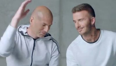 El momento viral entre Zidane y David Beckham