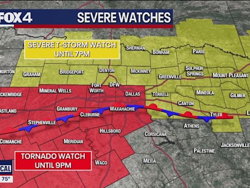 Dallas Weather: Tornado Watch issued until Thursday night