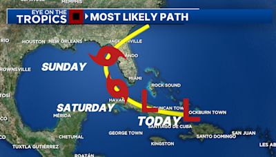 Track shows tropical disturbance could impact Central Florida this weekend
