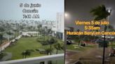 VIDEOS: Así vivieron internautas el huracán Beryl en Cancún