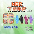 複合丁腈手套一次性-100入 紋路乳膠塑膠手套食品級衛生防水防油防疫NBR合成丁腈手套無粉